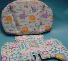 Thermoformed and RF sealed high chair cushion set